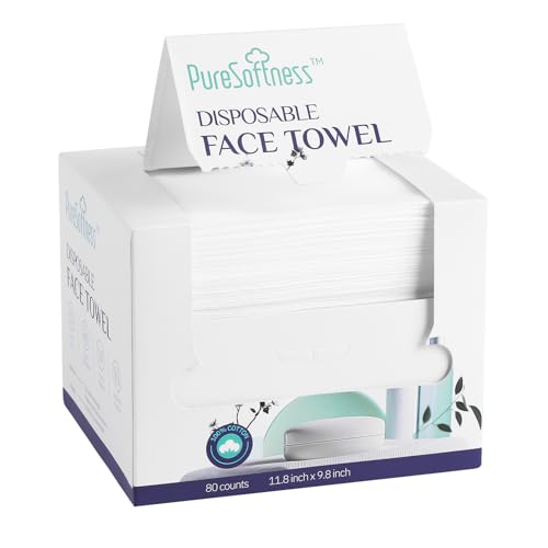 Disposable Face Towels 160 Count - Extra Large Soft Biodegradable Makeup Remover for Sensitive Skin - 2 Pack