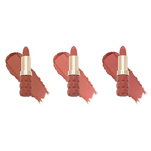 Matte Lipstick 3-Pack - Nudes for All Skin Tones, Vegan & Cruelty-Free