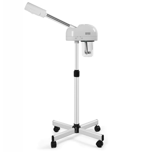 White Professional Ozone Facial Steamer with Touch Control - Skin Spa Equipment