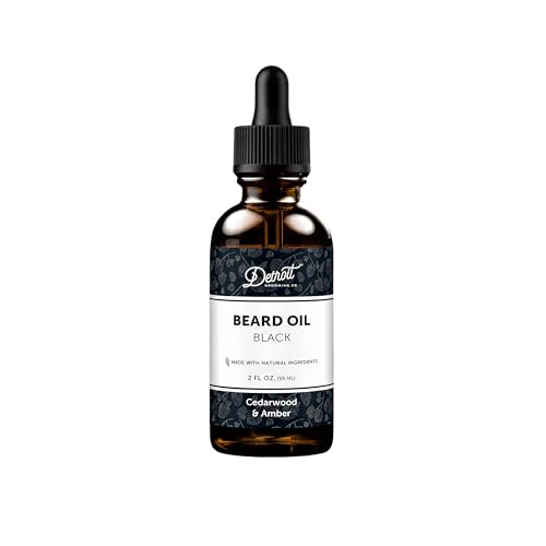 Detroit Grooming Co. Black Beard Oil 2 oz Natural Hydrating & Strengthening Formula