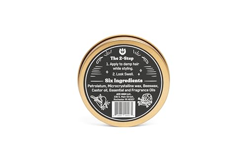 Ace High Black Cat Pomade - Firm Hold, High Shine, Oil-Based Hair Styling 4 oz