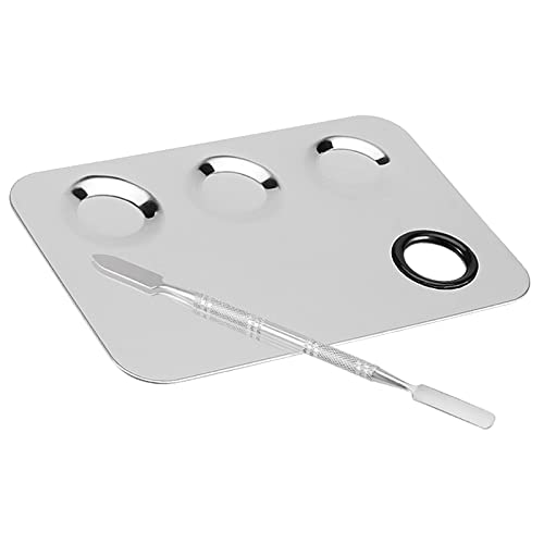 8-Piece Makeup Mixing Palette Set with Stainless Steel Spatulas & Holder