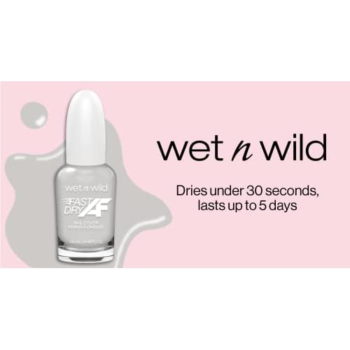 wet n wild Fast Dry AF Nail Polish Color, Pink Heels On The Beach | Quick Drying - 40 Seconds | Long Lasting - 5 Days, Shine (0.46 Fl Oz) (Pack of 2)