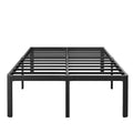 Full Size Platform Bed Frame 18 Inch Heavy Duty No Box Spring Needed - Black