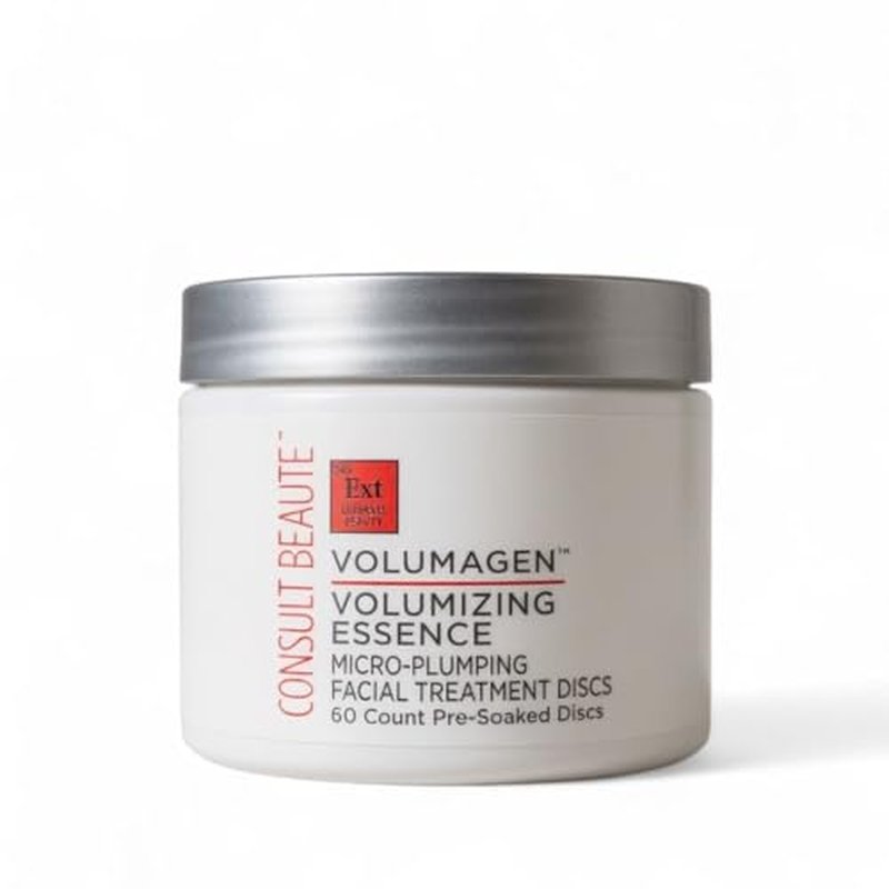 Consult Beaute Volumagen Volumizing Essence Micro Plumping Facial Treatment Discs - Hyaluronic Acid - Retinyl Palmitate - 60 Count