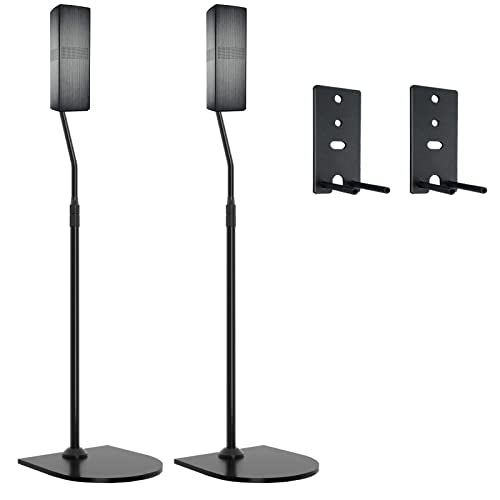 Adjustable Bose Speaker Floor Stand with OmniJewel Bracket - Black, Pack of 2