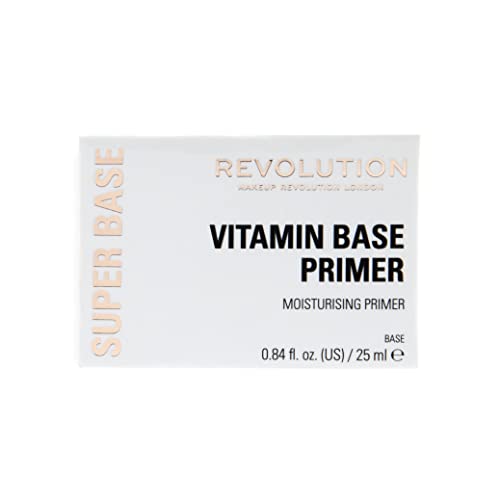 Revolution, Superbase Vitamin Primer, Hydrating Face Primer & Moisturizer, Makeup Primer with Vitamin C & Hyaluronic Acid, Vegan & Cruelty-Free, 0.84 fl oz