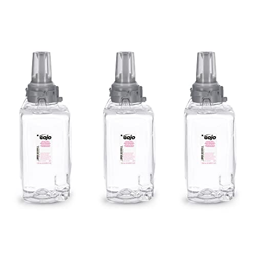 GOJO Clear & Mild Foam Handwash, Fragrance Free, EcoLogo Certified, 1250 mL Foam Soap Refill ADX-12 Push-Style Dispenser (Pack of 3) - 8811-03