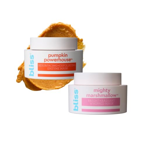 Bliss Radiance-Enhancing Marshmallow & Pumpkin Face Mask Duo for Bright Skin