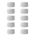 120 Inch White Round Tablecloths 10 Pack for Events & Dining - Surmente Variation