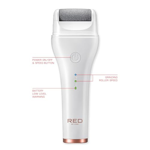Cordless Electric Foot Callus Remover with Large Roller Heads & Dual Speed - Wet & Dry Use