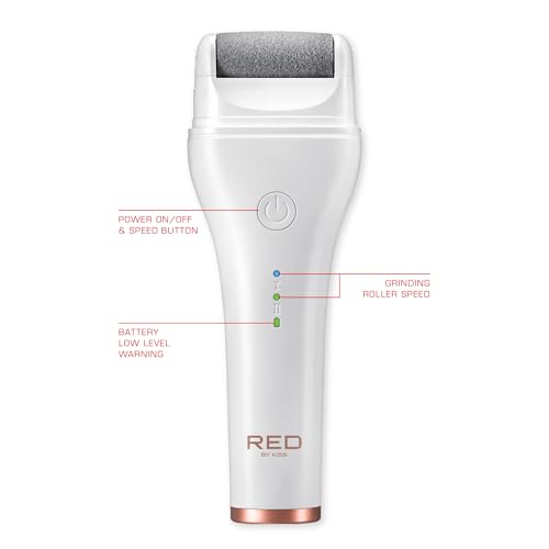 Cordless Foot Callus Remover with Large Roller Heads, Wet & Dry Use