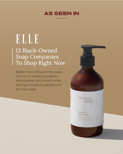 Hydrating Cocoa Shea Body Wash for Men & Women - Natural Nourishing 10oz
