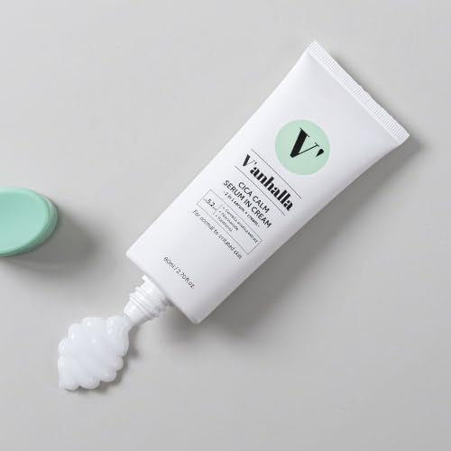 V¡¯anhalla Cica Calm Serum In Cream 2.70 fl.oz. | Vegan, Calming, Refreshing hydrating, pH balancing. Daily facial moisturizer with Centella asiatica extract 7.5%, Niacinamide 2%, Panthenol 1%