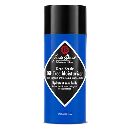 Jack Black Oil-Free Face Moisturizer for Men - Light Hydrating Skincare, 3.3 Fl Oz