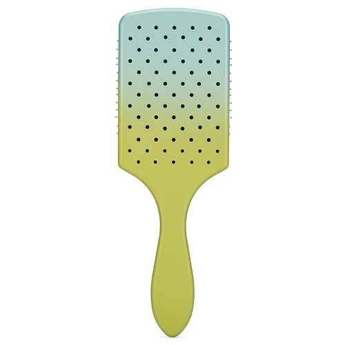 Wet Brush Paddle Detangler, Green/Blue - Ultra-Soft IntelliFlex Bristles with AquaVent Design Great For Hair Treatments - Pain-Free Brush For Wet, Dry, Damaged Hair