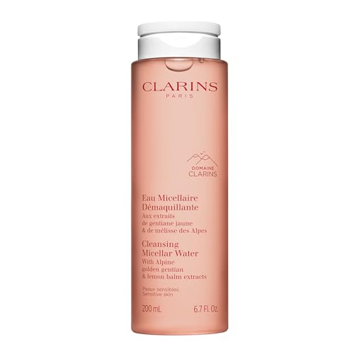 Clarins Cleansing Micellar Water | Quickly Removes Make-Up, Pollution and Grime | No Rinse Needed | Preserves Skin's Microbiota | Safe For Use on Eyes, Face and Lips | Dermatologist Tested