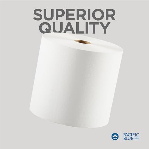 Recycled Paper Towels 7.875 Inch Roll - 6 Rolls, 1000 Feet Each, White