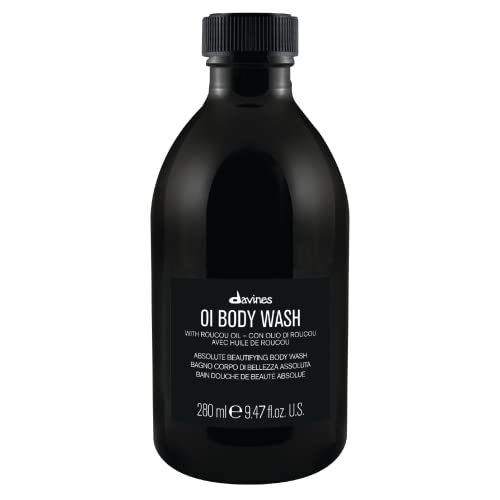 Davines OI Body Wash, Gently Cleansing Moisturizing Body Wash for All Skin Types - Hydrates & Softens Skin with Antioxidant Roucou Oil - Rich Creamy Foam with Signature OI Scent, 9.47 Fl Oz