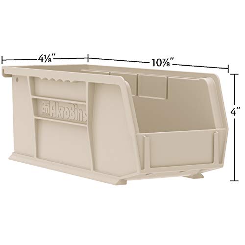 Akro-Mils AkroBins 30224 Red Plastic Storage Bin, 11 x 4 x 4, 12-Pack