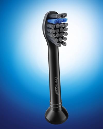 Charcoal Mini Hard Replacement Brush Heads for Philips Sonicare - Black, 8 Pack - Variation of Black / 8 Count