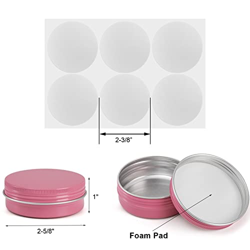 48 Pack 2 oz Aluminum Cosmetic Sample Containers with White Labels – Travel Lip Balm & Salve Tins