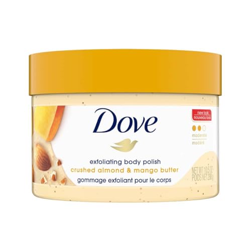 Dove Crushed Almond & Mango Butter Body Scrub - 10.5 oz with Gentle Exfoliation
