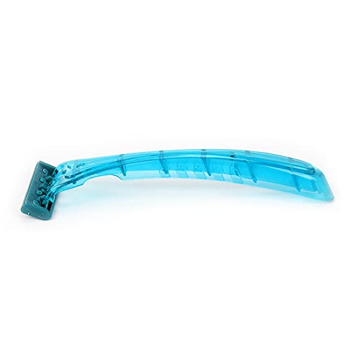 Blue Disposable Razors Bulk Pack - Individually Wrapped Twin Steel Blades for Travel & Hotel