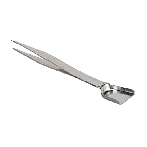 Pwshymi Jewelry Shovel End Tweezer,Bead Scoop Pickup Tool Jewelry Tweezers Long Handle Portable Handy Scoop Tweezer Prevent Slip for Stones Scoop Away