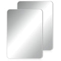 Blulu 2 Pcs Magnetic Locker Mirror Small Real Glass School Rectangular Locker Magnetic Makeup Mirror for Bathroom Household Refrigerator Cabinet(12 x 16 Inches)