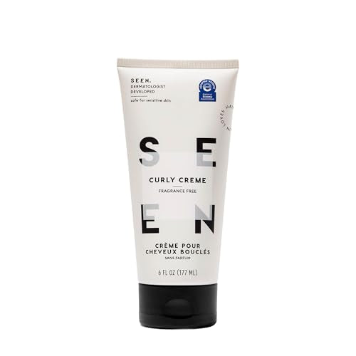 SEEN Fragrance-Free Curly Creme - Non-Comedogenic Hair Styling Cream for Defined Curls & Anti-Frizz