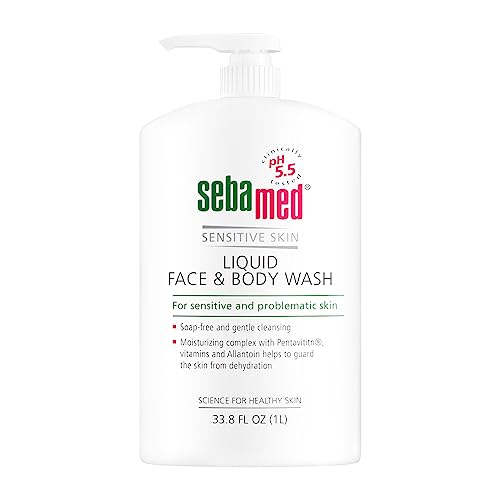 Sebamed Liquid Body & Face Wash 1L - Sensitive, Paraben-Free, Mild Cleanser