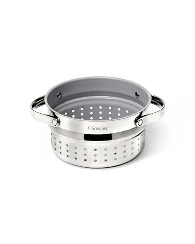 Caraway Stainless Steel Steamer Basket - Small 3 Qt Food Steamer