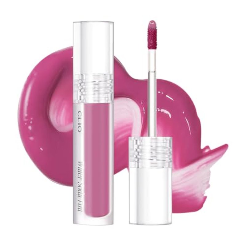 CLIO Water Soda Tint 5 Colors, Korean Lip Stain, High Moisturizing, Strong Hydrating Water Lip Oil, Gloss, Non Sticky Lip Stain, K-Beauty Lips (05 ICY MAUVE, One Size)