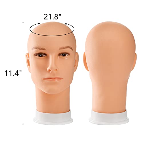 Mannequin Head for Wig Display, Glasses, Hats, Cosmetology Practice - 2 Pack