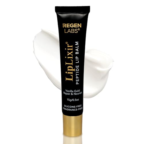 LipLixir Non Toxic Peptide Lip Balm ? EWG¢ç VERIFIED, All-Natural, Ultra-Clean, Hydrating, Doctor Approved Lip Gloss ? Fragrance-Free with Shea, Cocoa & Coconut Oil, (Reformulated Thicker Formula)
