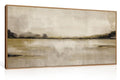 KAIRNE Abstract Mountain Lake Wall Art Set - 40x20 Textured Framed Canvas - Landscape Artwork