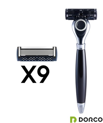 DORCO Pace Classic 7-Blade Razor System with Pivoting Head & Handle - 1 Pack