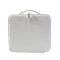 Hard Shell Makeup Brush Bag with Mirror & Dust-Proof Film, Professional Cosmetic Organizer Case, Large Capacity Travel Toiletry Bag for Women