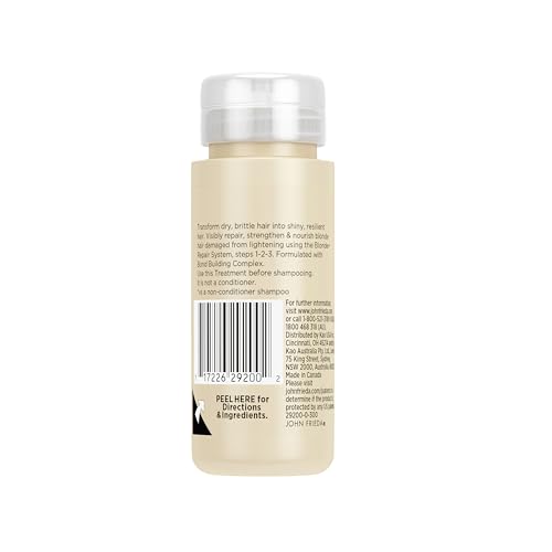 John Frieda Blonde+ Hair Repair Pre Shampoo, Treatment for Damaged Hair, 3.3 Oz