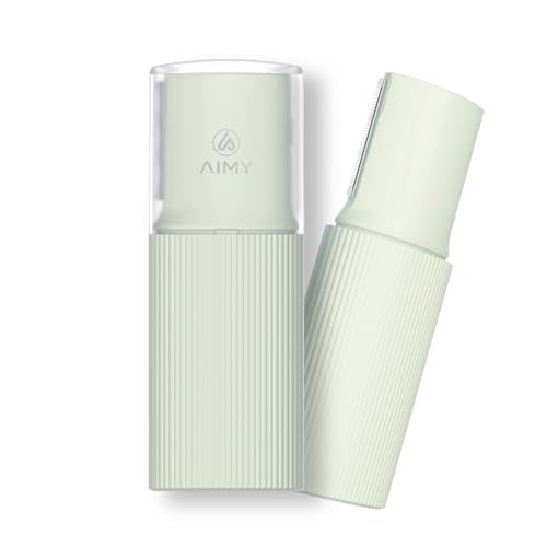 Mini Body and Bikini Trimmer for Women/Men - Waterproof for Facial, Underarm, Leg, Lip, and Pubic Grooming, USB-C Rechargeable, Under 30dB Quiet, Portable with Velvet Travel Pouch (Green)