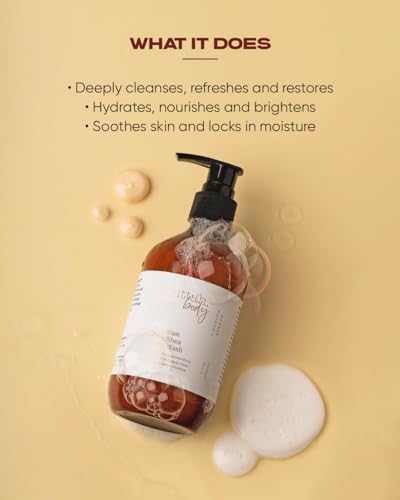 Hydrating Cocoa Shea Body Wash for Men & Women - Natural Nourishing 10oz