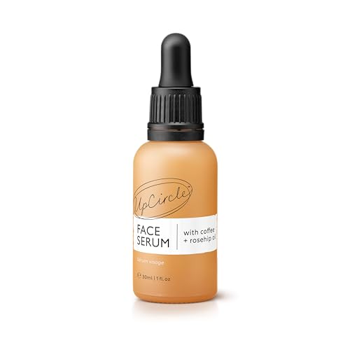 Organic Face Serum with Coffee Oil, Vitamin C & Rosehip for Brightening - Vegan & Cruelty-Free - 1oz