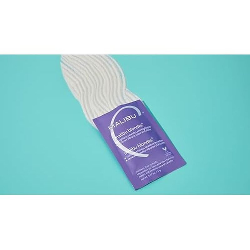 Malibu C Mini Rehab Malibu Blondes - Contains 2 Hair Remedy Packets - Vitamin Complex Hair Remedy to Restore Hair Vibrancy - Hair Care for Natural & Processed Blondes