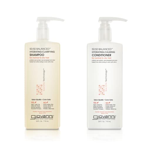 Unscented GIOVANNI 50:50 Balanced Shampoo & Conditioner Set - Hydrating 24 oz Each