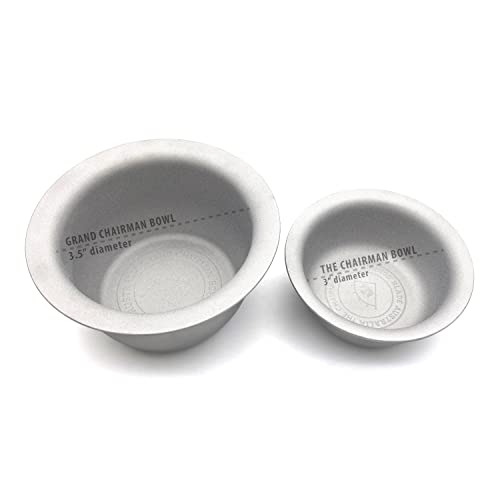 Vikings Blade Luxury Shaving Soap Bowl, Sandblasted Steel for Fast, Thick Lather, Unbreakable, Tactile Texture, Great for Standard Sized Pucks & Soaps (The Chairman, 3¡± Diameter)