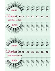 12 Packs Natural Black Strip False Eyelashes - High-Quality Human Hair