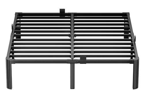 King Size Heavy Duty Metal Bed Frame 14 Inch No Squeak Support Platform - King (U.S. Standard)