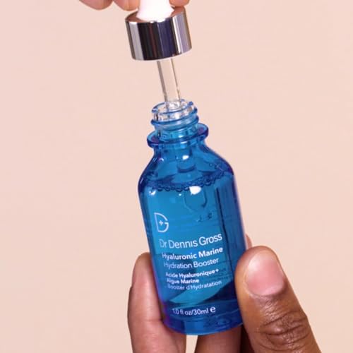 Dr Dennis Gross Hyaluronic Marine¢â Hydration Booster: for Dehydrated, Rough Texture, Dry Fine Lines & Wrinkles, 1 fl oz