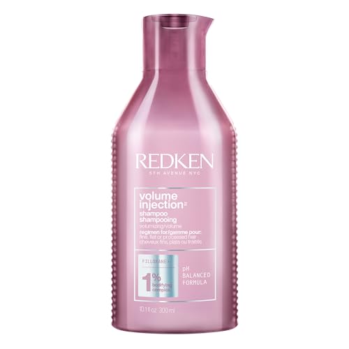 Redken Volume Injection Shampoo 10.1 Fl Oz - Adds Lift & Body for Fine Hair, Paraben-Free